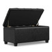 Sienna - Storage Ottoman Bench - Distressed Black