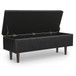 Shay - Mid Century Rectangular Storage Ottoman - Distressed Black