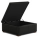 Gabbie - Square Coffee Table Storage Ottoman - Black