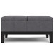 Dover - Lift Top Coffee Table Storage Ottoman - Gray
