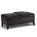 Oregon - Storage Ottoman Bench With Tray - Tanners Brown