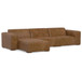 Rex - 2 Seater Sofa And Left Chaise - Brown