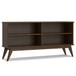 Draper - Mid Century Low Bookcase - Walnut Brown