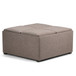 Avalon - Square Coffee Table Storage Ottoman - Fawn Brown
