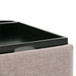 Avalon - Square Coffee Table Storage Ottoman - Fawn Brown