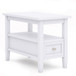 Warm Shaker - Narrow Side Table - White