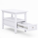 Warm Shaker - Narrow Side Table - White