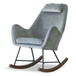 Chel - Velvet Rocking Chair - Light Gray