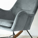 Chel - Velvet Rocking Chair - Light Gray