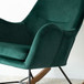 Chel - Mid-Century Modern Velvet Rocking Chair - Green