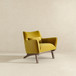 Brayden - Lounge Chair - Velvet - Brown / Gold / Yellow
