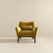 Brayden - Lounge Chair - Velvet - Brown / Gold / Yellow