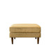 Amber - Square Upholstered Ottoman Velvet - Yellow