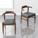 Leon - Mid-Century Modern Dining Chair (Set of 2) - Brown / Light Gray