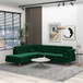 Brooke - Sectional Sofa Left Facing - Green