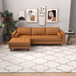 Anthony - Corner Sectional Sofa Left Facing - Orange
