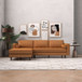 Anthony - Corner Sectional Sofa Left Facing - Orange