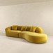 Elijah - Japandi Style Curvy Sectional Sofa - Yellow
