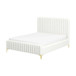 Valery - King Size Platform Bed - Cream
