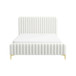 Valery - King Size Platform Bed - Cream
