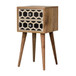 Inlay - Bone 2 Drawer Bedside Table - Light Brown