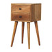 Mini 2 Drawer Nightstand - Oak