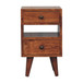 Mini Classic Multi Bedside Table - Caramel