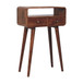 Mini Curved Console Table - Caramel