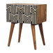 Inlay - Edessa Bone Bedside Table - Oak