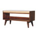 Boucle Nordic Storage Bench - Chestnut