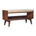 Boucle Nordic Storage Bench - Chestnut