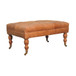 Buffalo - Leather Ottoman With Castor Legs - Tan