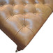 Buffalo - Leather Ottoman With Castor Legs - Tan