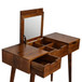 Foldable Mirror Table - Chestnut