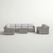 Modern 8 Person Outdoor Seating Group With Cushions - Gray Mix