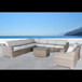 Modern 8 Person Outdoor Seating Group With Cushions - Gray Mix