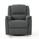 Glider Recliner With Swivel, Manual Reclining Chair - Charcoal