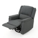 Glider Recliner With Swivel, Manual Reclining Chair - Charcoal