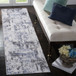 Payas - 2' X 8' Abstract Runner Rug - Gray / Denim