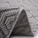 Guros - 2' X 8' Geometric Indoor / Outdoor Area Rug - Gray / White