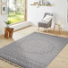 Guros - 5' X 7' Medallion Indoor / Outdoor Area Rug - Gray / White