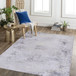 Maval - 5' X 8' Washable Area Rug - Gray / Gold