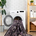 Maval - 3' X 5' Washable Area Rug - Black / Burgundy
