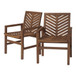 Modern 2 Piece Chevron Patio Chairs Dark - Brown