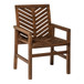 Modern 2 Piece Chevron Patio Chairs Dark - Brown