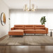 Ella - L-Shaped Left Sectional Couch - Cognac