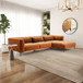 Laley - Right Facing L-Shaped Sectional - Burnt Orange