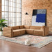 Solo - Corner Sectional Sofa - Cognac