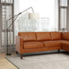 Juno - Sectional Right Waxy Sofa - Cognac