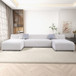 Audrey - U Shape Corner Sofa - Cream